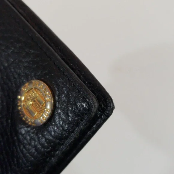 Triomphe de France Black Leather Men Wallet with Gold tone Accent - 4.5" x 3.5" - Picture 9 of 13